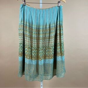 Christopher & Banks Skirt 8 Colorfully Lightweight Flared Summer Chiffon Flowy